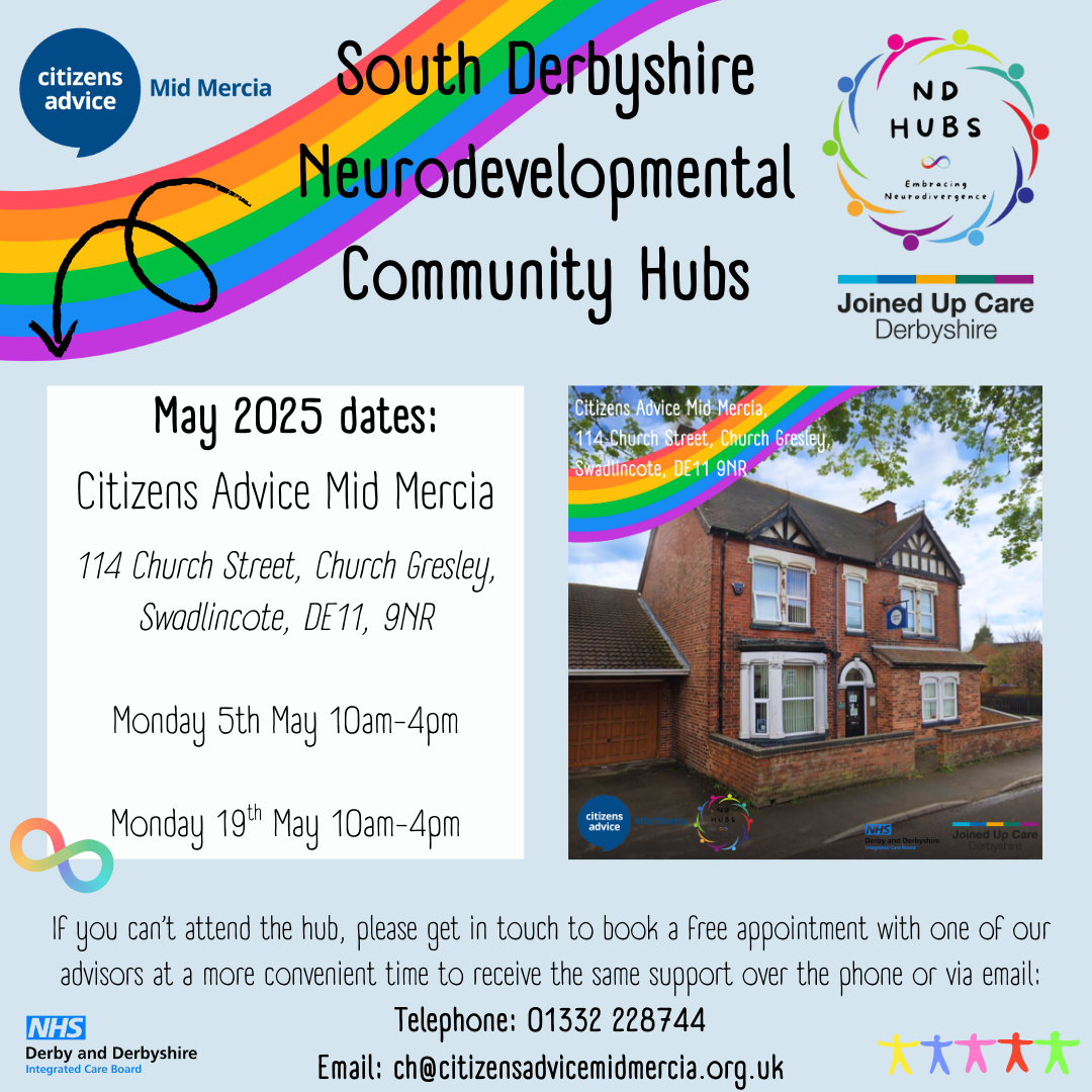 South Derbyshire ND Hubs Service Posters May 2025